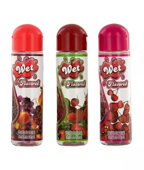Wet Flavored Cherry Gel Lubricant 3.5 Oz Bottle