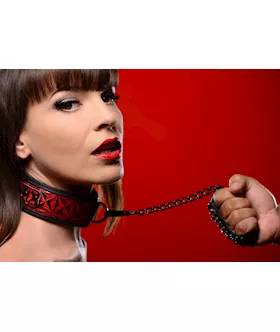 Crimson Tied Collar With Leash