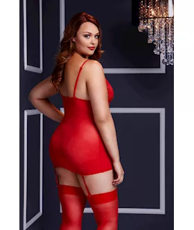 Leopard Basque With Garter Stays 