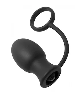 Vibrating Anal Plug With Cock Ring