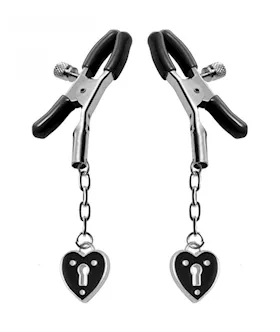 Charmed Heart Padlock Nipple Clamps