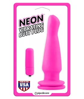 Neon Vibrating Butt Plug