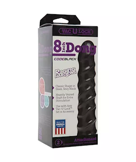 Vac-u-lock Codeblack - 8 Inch Dong