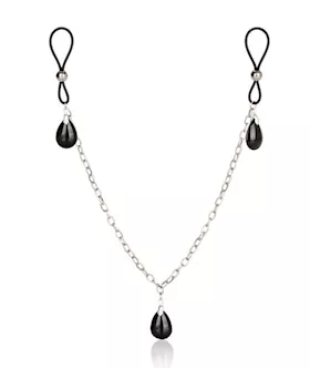 Nipple Play NonPiercing Nipple Chain Jewelry Onyx