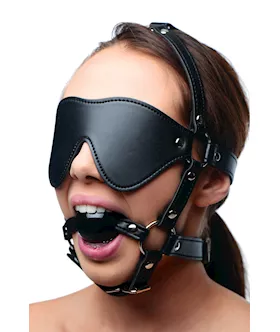 STRICT Eye Mask Harness With Ball Gag