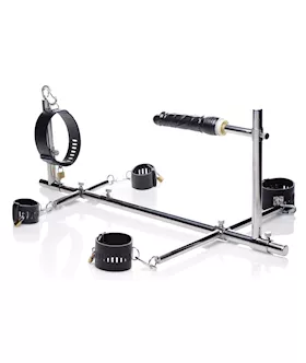 Stuck and Stuffed Stockade with Dildo