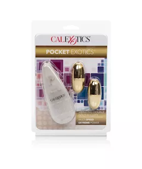 Pocket Exotics Vibrating Double Gold Bullets