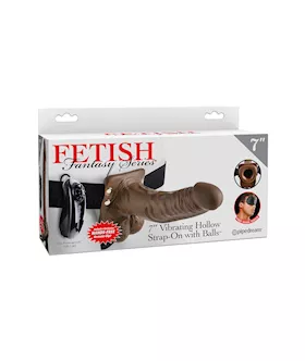 Fetish Fantasy Series 7 Inch Vibrating Hollow Strap-on With Balls