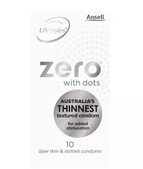 Lifestyles Healthcare Zero W Dots Uber Thin Condoms - 10pk