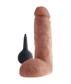 King Cock  8 Inch Squirting Dildo With Balls