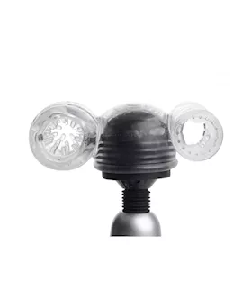 Twin Turbo Strokers 2 In 1 Wand Attachment For Men