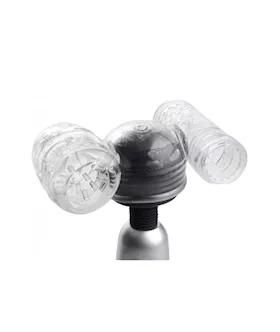 Twin Turbo Strokers 2 In 1 Wand Attachment For Men