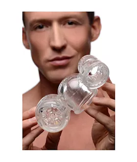 Twin Turbo Strokers 2 In 1 Wand Attachment For Men