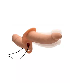 Power Pegger Silicone Vibrating Double Dildo With Harness