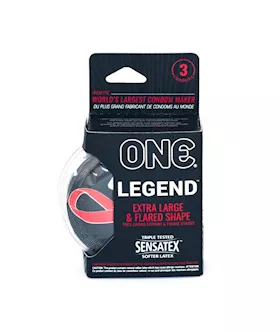 One The Legend Wide Condoms 3 Pack