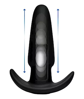 7x Remote Control Silicone Butt Plug - Medium 