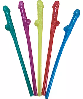 Penis Straws  1 Piece Random Colour