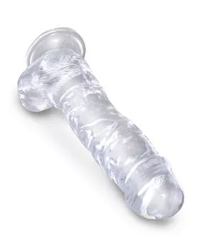 King Cock Clear Dildo With Balls - 8 Inch