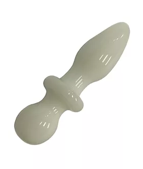 Lucent White Glass Butt Plug