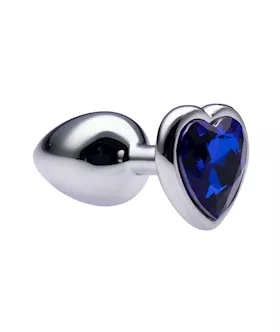 Kink Range Alloy Love Heart Gemmed Butt Plug  27 Inch