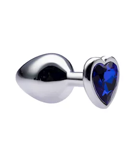 Kink Range Alloy Love Heart Gemmed Butt Plug  32 Inch