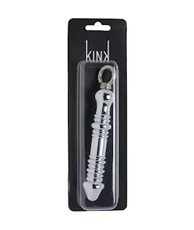 Kink Range Metal Phallic Plug With Ring