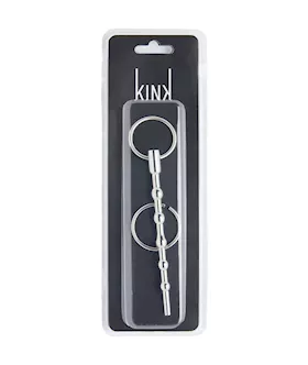 Kink Range Stainless Steel Beaded Penis Plug - 5.1 Inch
