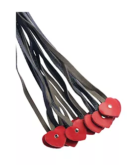 Bound X Mini Heart Tail Leather Flogger
