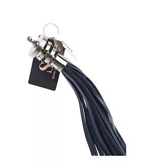 Bound X Nubuck Leather Flogger With Layered Metal Handle