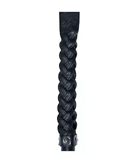 Bound X Braided Leather Slapper With Spikes
