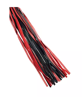 Bound X Calf Leather Flogger With Wooden Handle