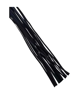 Bound X Nubuck Leather Flogger With Dark Wooden Handle