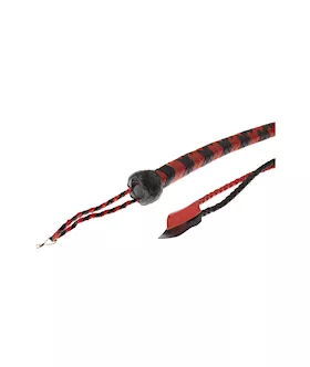 Bound X Woven Leather Double Leaf Whip