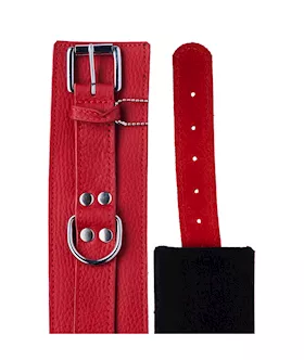 Bound X Textured Leather Wrist Cuff With Fur Lining