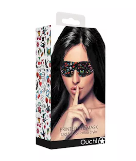 Printed Eye Mask - Old School Tattoo Style  