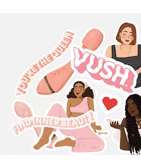 Vush Stick With Us Sticker Sheet