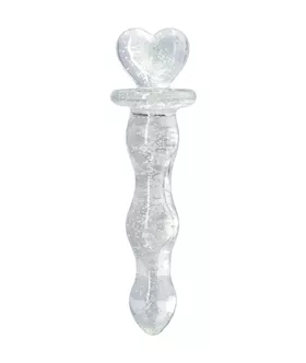 Heart A Glow Glass Dildo