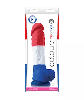 Colours Pleasures Tri-colour Dildo - 8.9 Inch