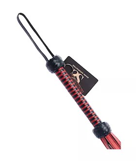 Bound X Leather Flogger With Spikes