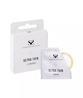 Share Satisfaction Ultra Thin Condom  3 Pack