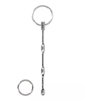 Urethral Sounding Ribbed Plug With Ring