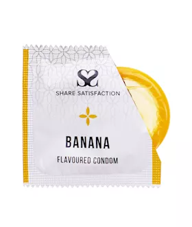 Share Satisfaction Banana Flavoured Condoms - 100 Bulk Pack
