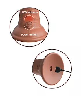 King Cock Elite Dual Density Vibe Silicone Dildo