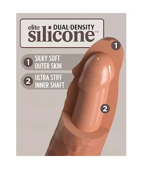 King Cock Elite Dual Density Vibe Silicone Dildo