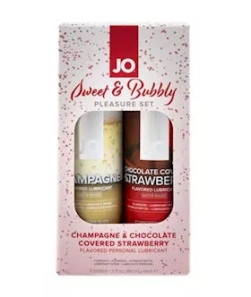 Champagne  Chocolate Strawberry Lubricant Set