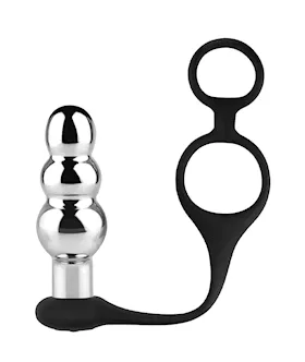 Kinki Vibrating Butt Plug With Cock And Ball Rings