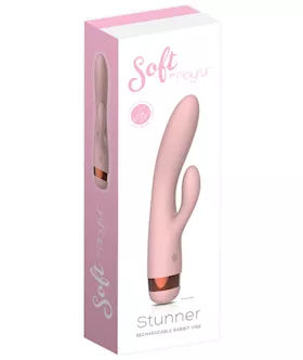 Soft By Playful Stunner Rechargeable Rabbit Vibrator Pink