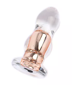 Luci Infinity Vibrating Glass Butt Plug