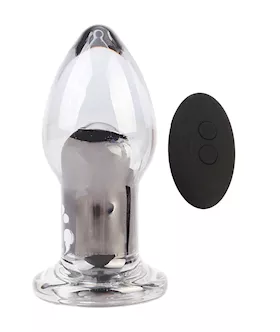 Luci Vibrating Glass Butt Plug
