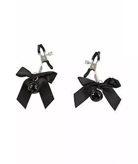 KinKi Nipple Clamps with Bow and Bell